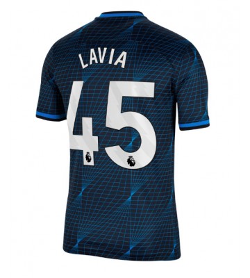 Chelsea Romeo Lavia #45 Vieraspaita 2023-24 Lyhyet Hihat